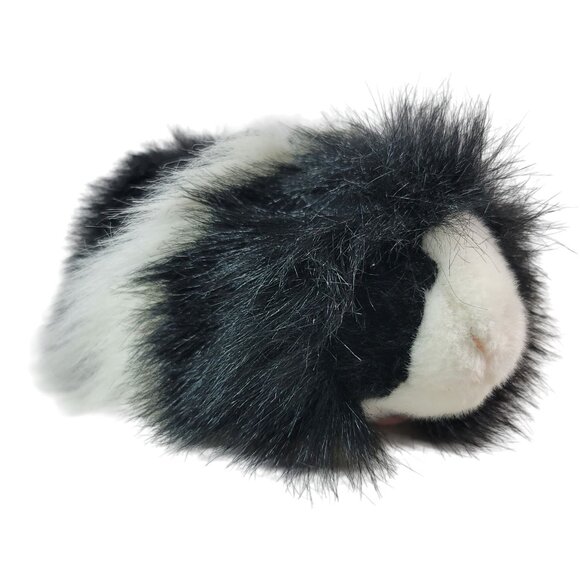 Douglas Cuddle Toys Guinea Pig Plush Black White 9" Angora Realistic #4112 2018 - Picture 2 of 11